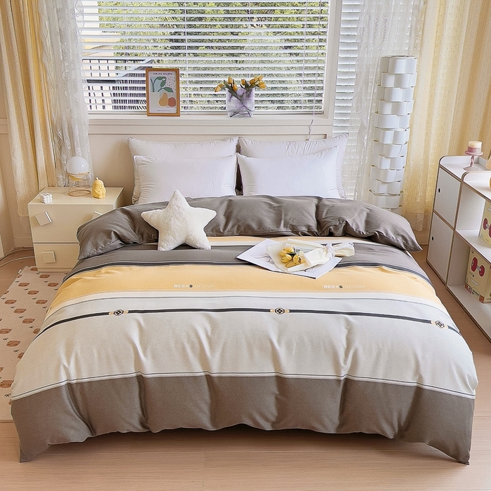 91家纺网 家纺一手货源 找家纺 优品阁 2024新款全棉磨毛四件套单品系列-单被套 小欢喜