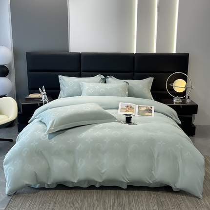 91家纺网 家纺一手货源 找家纺 （总）梓瑄家居 2024新款大牌风亲肤激光刻花四件套