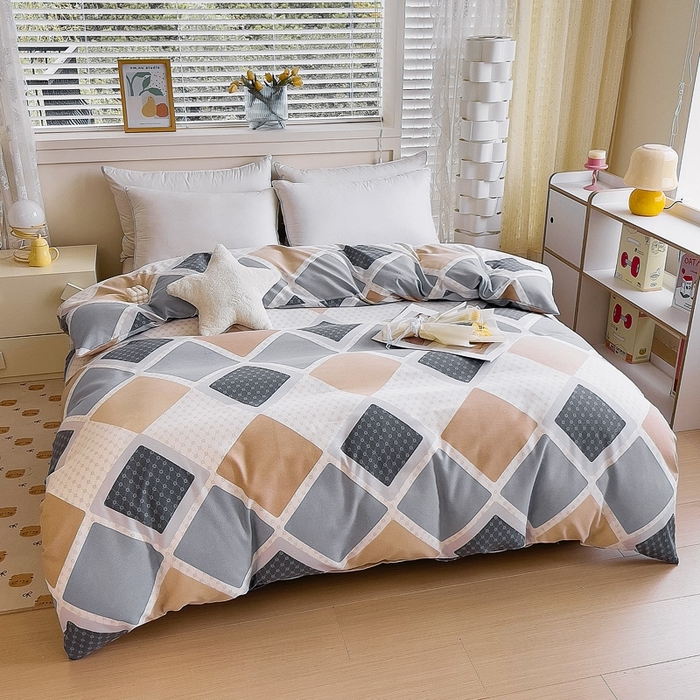 91家纺网 家纺一手货源 找家纺 优品阁 2024新款全棉磨毛四件套单品系列-单被套 克洛因