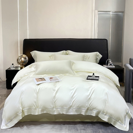 91家纺网 家纺一手货源 找家纺 （总）莱阁亿 2025新款60支天丝镂空瑾系列被套四件套