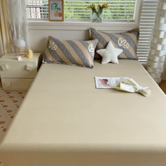 91家纺网 家纺一手货源 找家纺 优品阁 2024新款全棉磨毛四件套单品系列-单床笠 一心一意