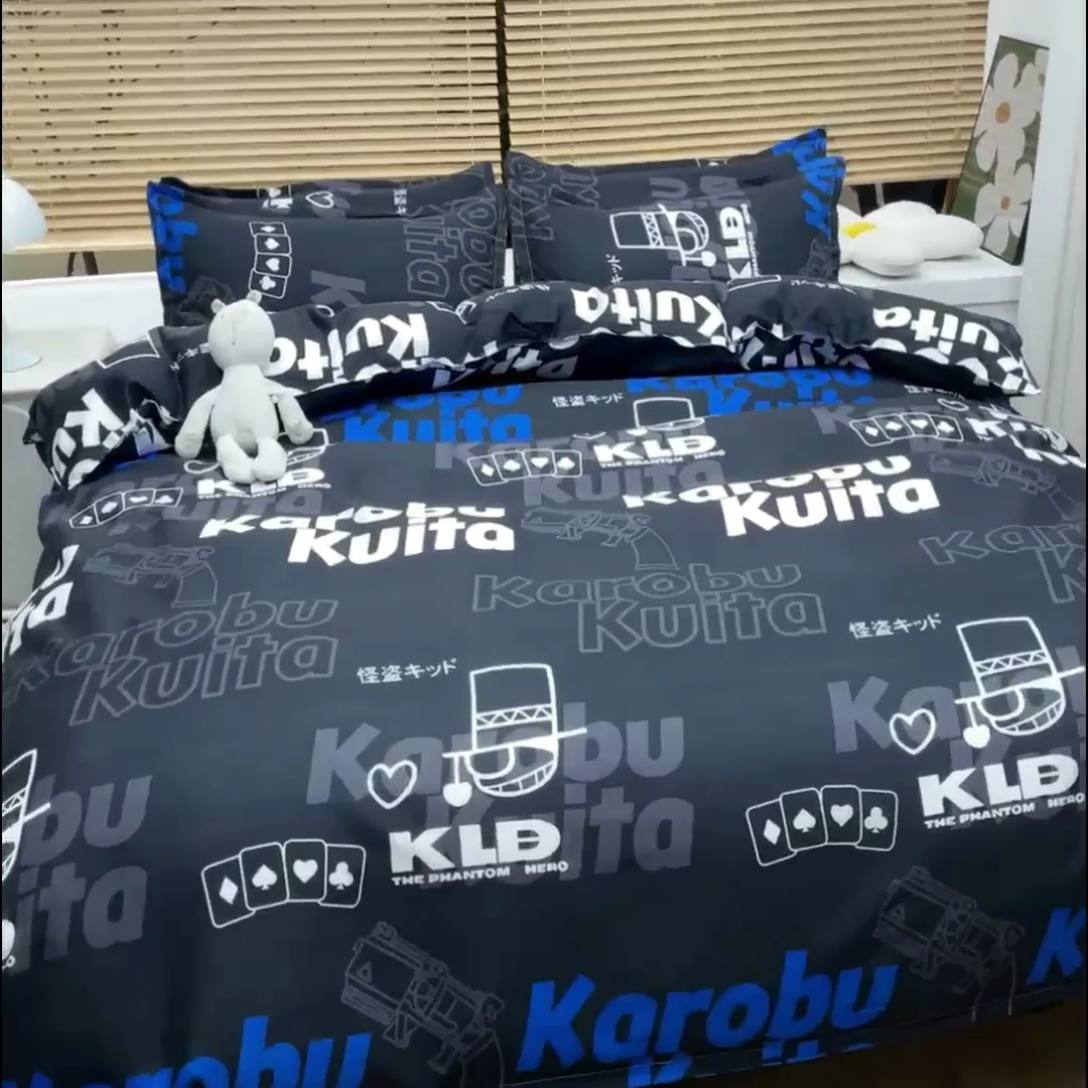 91家纺网 家纺一手货源 找家纺 乐居坊 2024新款亲肤棉美棉芦荟棉四件套新花型（5月） 怪盗KID