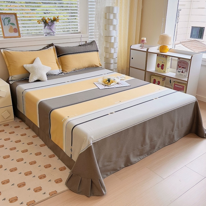 91家纺网 家纺一手货源 找家纺 优品阁 2024新款亲肤舒适全棉磨毛单床单 小欢喜