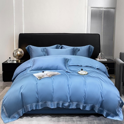 91家纺网 家纺一手货源 找家纺 （总）莱阁亿 2025新款60支天丝镂空瑾系列被套四件套