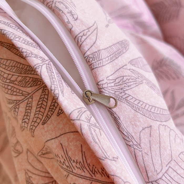 91家纺网 家纺一手货源 找家纺 优品阁 2024新款全棉磨毛四件套单品系列-单被套 叶之舞