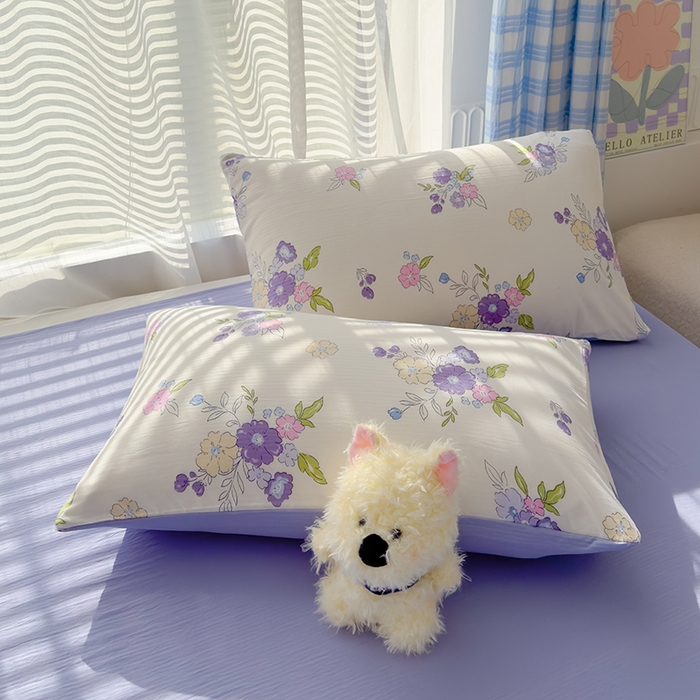 91家纺网 家纺一手货源 找家纺 慕尚家纺 2025新款亲肤泡泡棉卡通印花夏被单品夏被四件套 甜梦