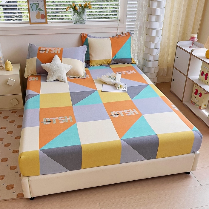 91家纺网 家纺一手货源 找家纺 优品阁 2024新款全棉磨毛四件套单品系列-单床笠 彼斯堡