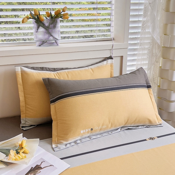 91家纺网 家纺一手货源 找家纺 优品阁 2024新款全棉磨毛四件套单品系列-单枕套 小欢喜