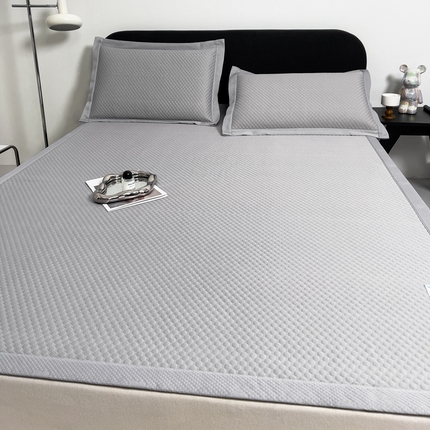 凉百百 2024新款冰豆豆大豆款凉席冰丝席可折叠收纳直播优选 大豆款-灰