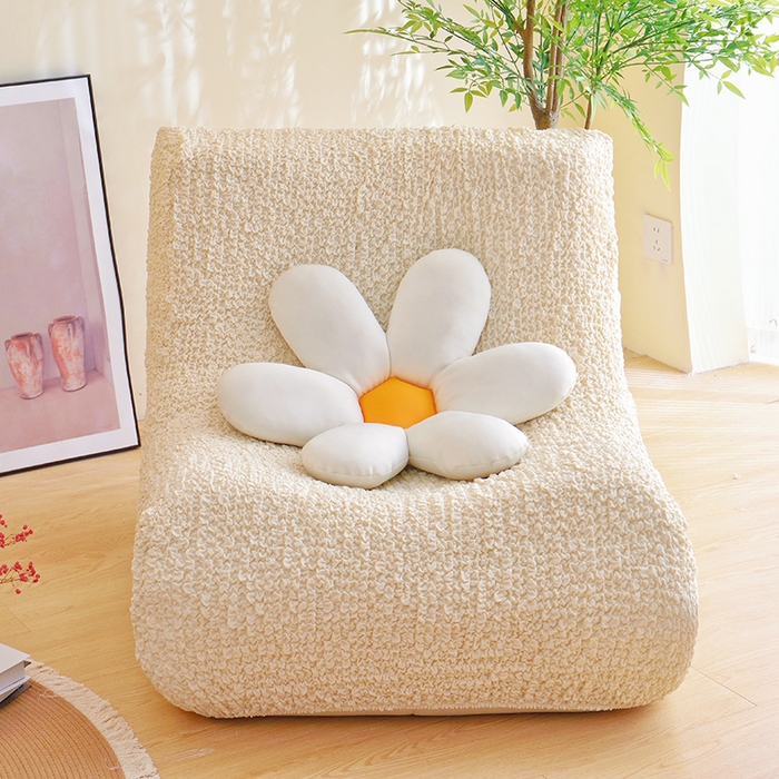 91家纺网 家纺一手货源 找家纺 启博家纺 2024新款奶油云纱毛毛虫沙发套 米白