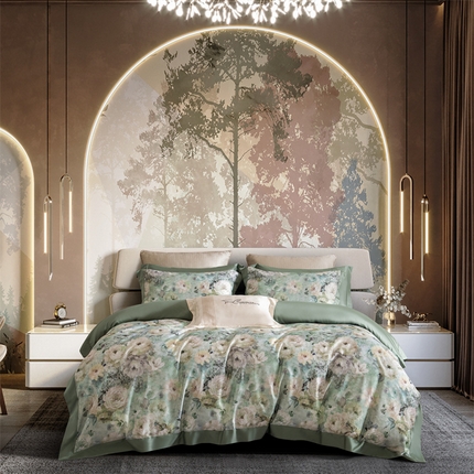 榻尚家居 2024新款TS 天丝棉数码印花宽边款 香茗