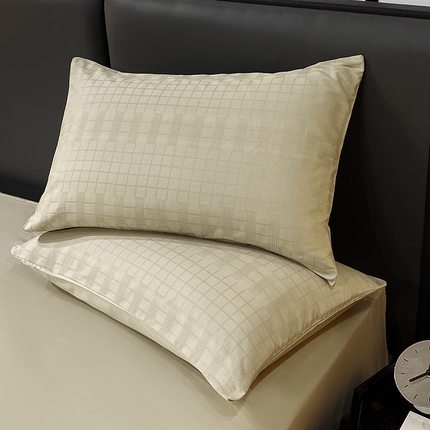 金鑫汇 2024新款提花小方格全棉套件单品系列-单枕套 风吹麦浪