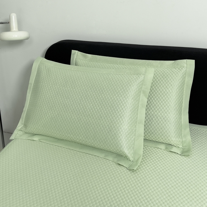 91家纺网 家纺一手货源 找家纺 凉百百 2024新款冰豆豆大豆款凉席冰丝席可折叠收纳直播优选 大豆款-绿