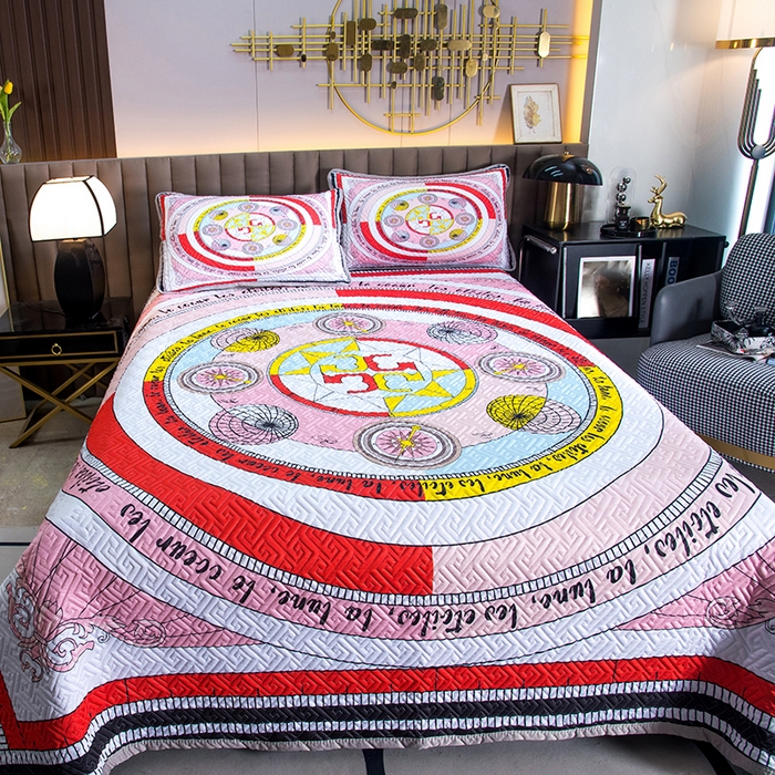 91家纺网 家纺一手货源 找家纺 爵仕家纺 2025新款凉感真丝床盖三件套 指南者