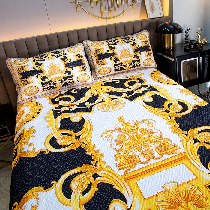 91家纺网 家纺一手货源 找家纺 爵仕家纺 2025新款凉感真丝床盖三件套 大天使