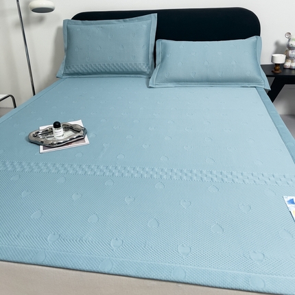 （总）凉百百 2024新款冰豆豆爱心款凉席冰丝凉席可折叠设计量大价优