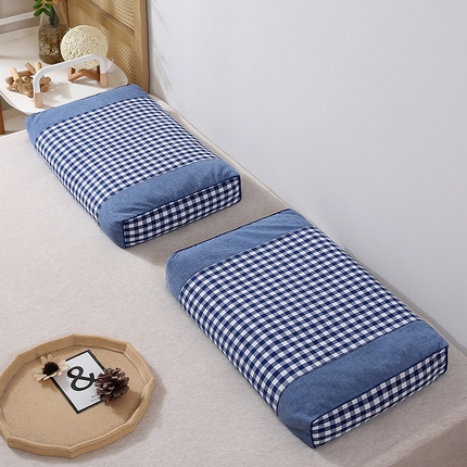 91家纺网 家纺一手货源 找家纺 （总）梦叶草 2024新款全棉色织水洗棉宫廷全荞麦枕头无印良品风格荞麦壳枕芯