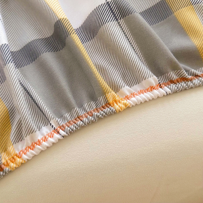 91家纺网 家纺一手货源 找家纺 家贝爱 2024新款3倍加厚水洗棉床笠床单 多维咖