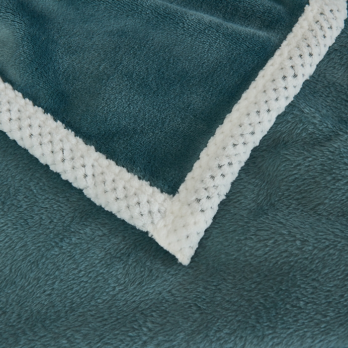 91家纺网 家纺一手货源 找家纺 馨米莱家纺 2024新款牛奶绒盖毯 橄榄绿