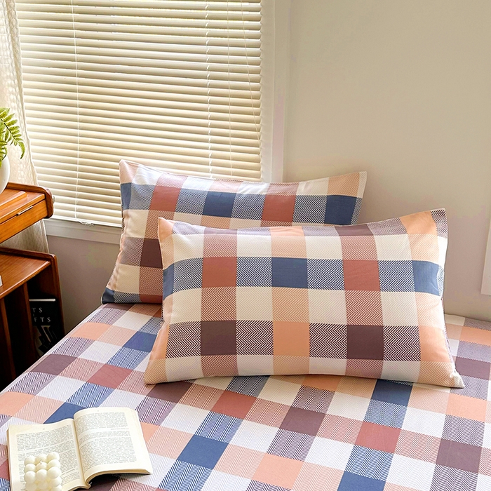 91家纺网 家纺一手货源 找家纺 家贝爱 2024新款3倍加厚水洗棉床笠床单 几何世界