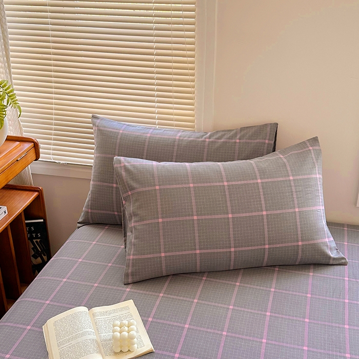 91家纺网 家纺一手货源 找家纺 家贝爱 2024新款3倍加厚水洗棉床笠床单 绅士灰