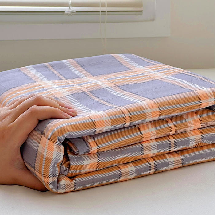 91家纺网 家纺一手货源 找家纺 家贝爱 2024新款3倍加厚水洗棉床笠床单 乐享蓝