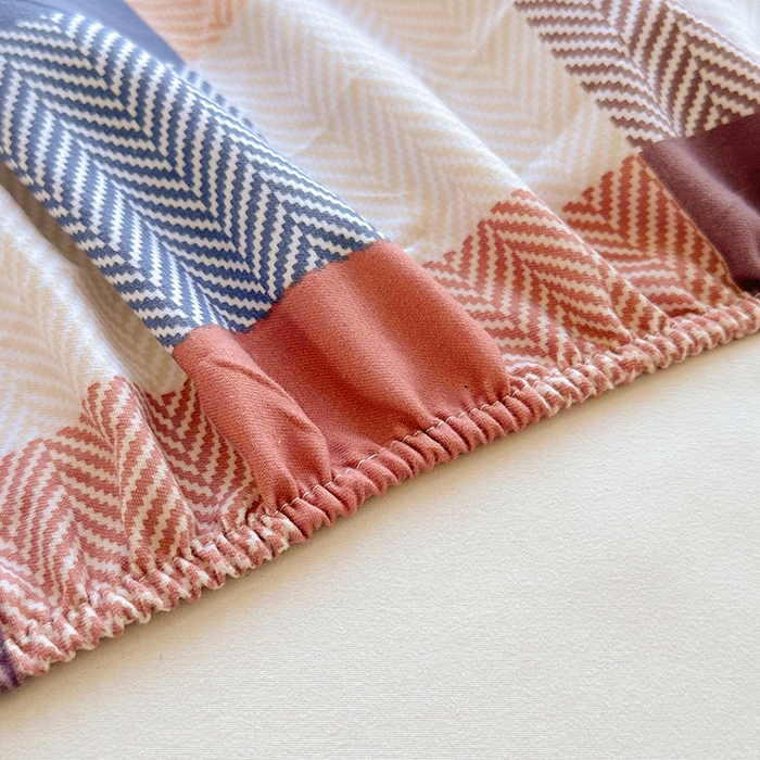 91家纺网 家纺一手货源 找家纺 家贝爱 2024新款3倍加厚水洗棉床笠床单 几何世界