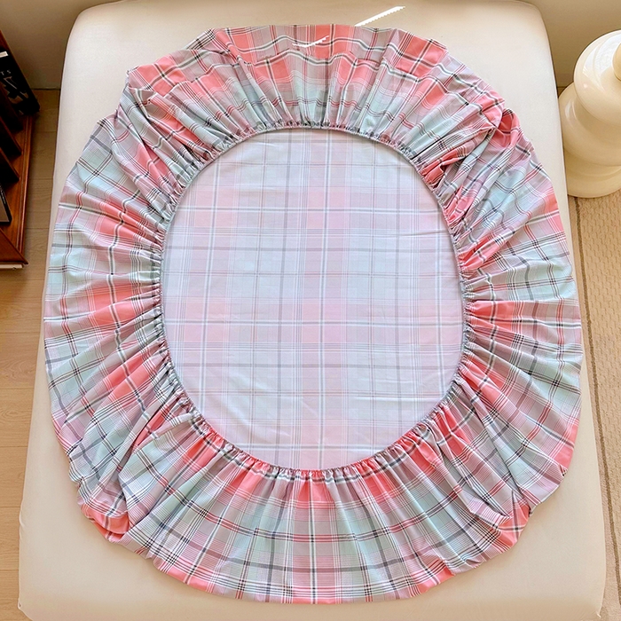 91家纺网 家纺一手货源 找家纺 家贝爱 2024新款3倍加厚水洗棉床笠床单 莫卡粉