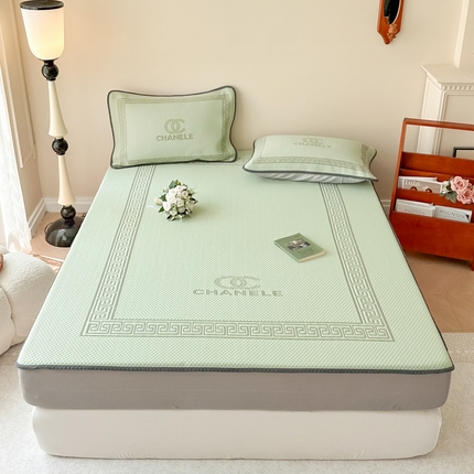 91家纺网 家纺一手货源 找家纺 （总）首尔家纺 2024新款凉豆豆凉席床笠凉感丝凉席大版系列