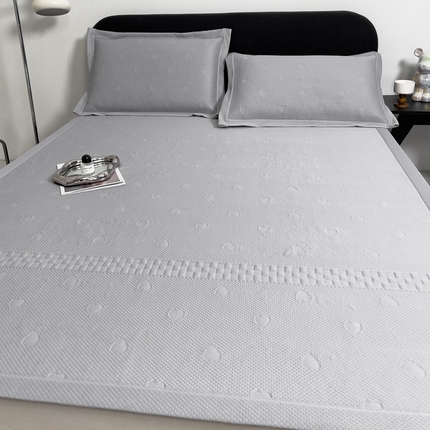 凉百百 2024新款冰豆豆爱心款凉席冰丝凉席可折叠设计量大价优 爱心款-灰