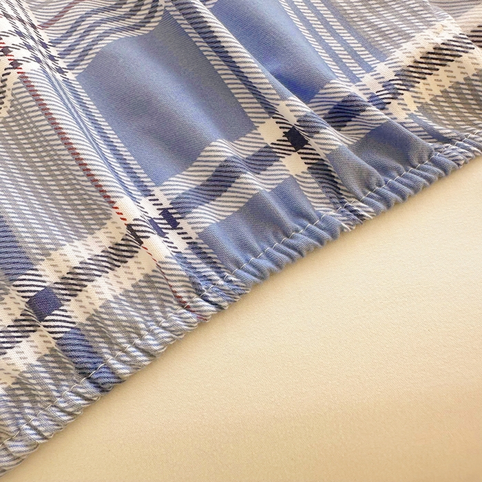 91家纺网 家纺一手货源 找家纺 家贝爱 2024新款3倍加厚水洗棉床笠床单 莫卡蓝