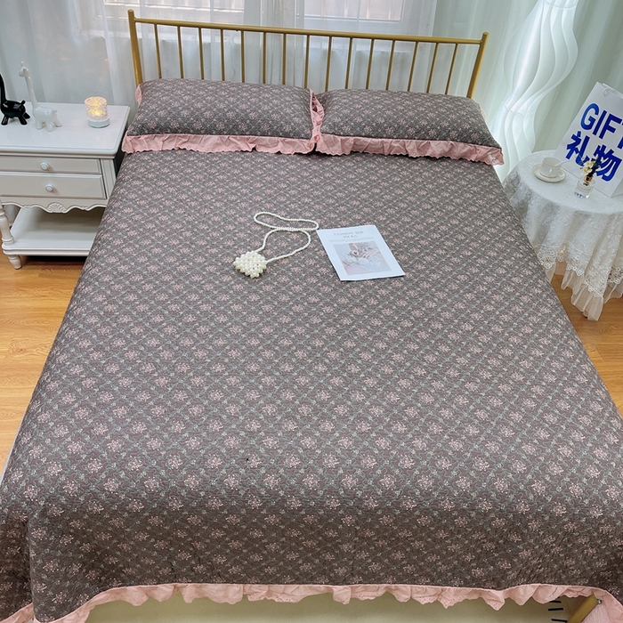 91家纺网 家纺一手货源 找家纺 暖居 2024新款包边春秋被床盖四件套 知画