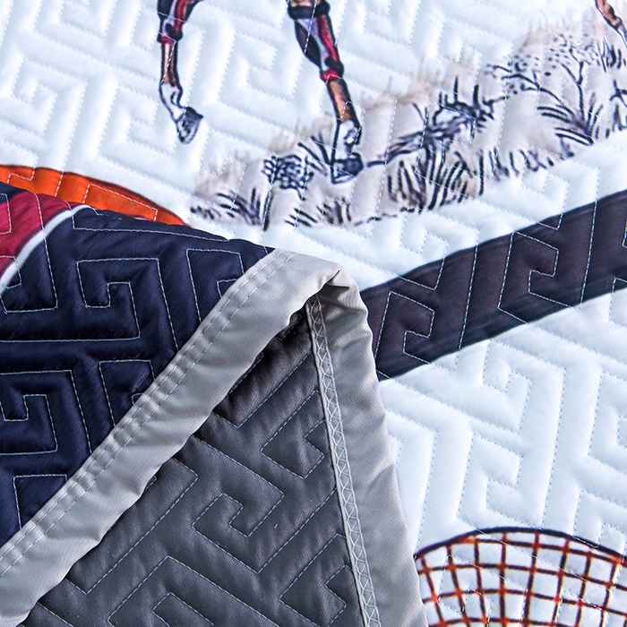 91家纺网 家纺一手货源 找家纺 爵仕家纺 2025新款凉感真丝床盖三件套 十骏马白