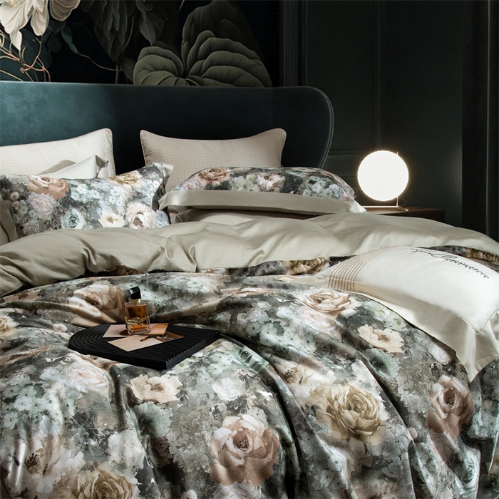 91家纺网 家纺一手货源 找家纺 榻尚家居 2024新款TS 天丝棉数码印花宽边款 思蔓