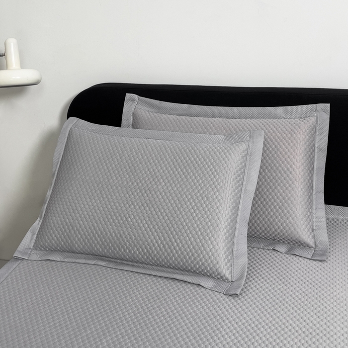 91家纺网 家纺一手货源 找家纺 凉百百 2024新款冰豆豆大豆款凉席冰丝席可折叠收纳直播优选 大豆款-灰