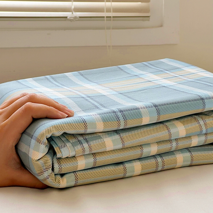 91家纺网 家纺一手货源 找家纺 家贝爱 2024新款3倍加厚水洗棉床笠床单 乐享绿