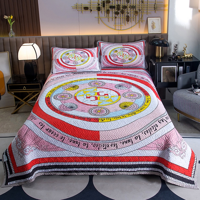 91家纺网 家纺一手货源 找家纺 爵仕家纺 2025新款凉感真丝床盖三件套 指南者