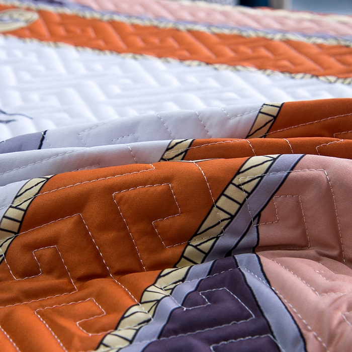 91家纺网 家纺一手货源 找家纺 爵仕家纺 2025新款凉感真丝床盖三件套 宫廷马