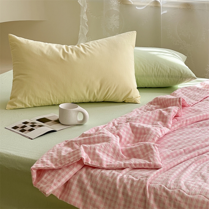 91家纺网 家纺一手货源 找家纺 （总）洋铭区（原狠狠爱） 2024新款毛巾绣水洗棉夏被四件套