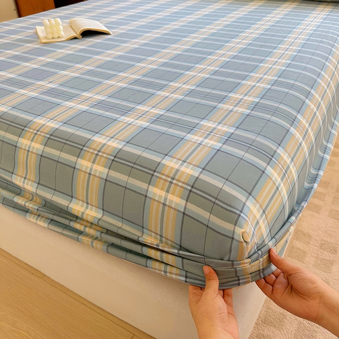 91家纺网 家纺一手货源 找家纺 家贝爱 2024新款3倍加厚水洗棉床笠床单 乐享绿