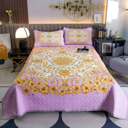 爵仕家纺 2025新款凉感真丝床盖三件套 金典