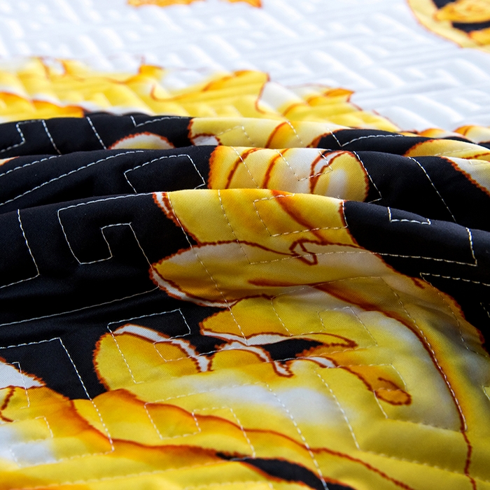 91家纺网 家纺一手货源 找家纺 爵仕家纺 2025新款凉感真丝床盖三件套 大天使