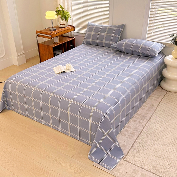 91家纺网 家纺一手货源 找家纺 家贝爱 2024新款3倍加厚水洗棉床笠床单 简尚灰