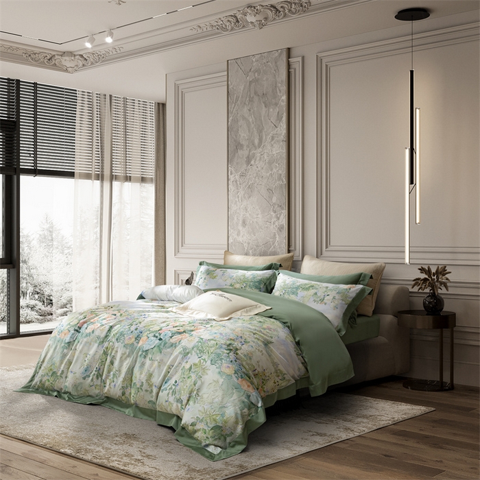 91家纺网 家纺一手货源 找家纺 （总）榻尚家居 2024新款TS 天丝棉数码印花宽边款