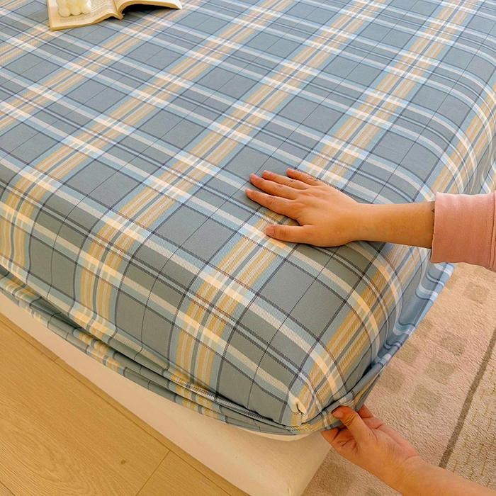 91家纺网 家纺一手货源 找家纺 家贝爱 2024新款3倍加厚水洗棉床笠床单 乐享绿