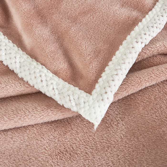 91家纺网 家纺一手货源 找家纺 馨米莱家纺 2024新款牛奶绒盖毯 卡其