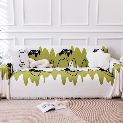 91家纺网 家纺一手货源 找家纺 （总）沐沐 2026新款雪尼尔印花沙发巾