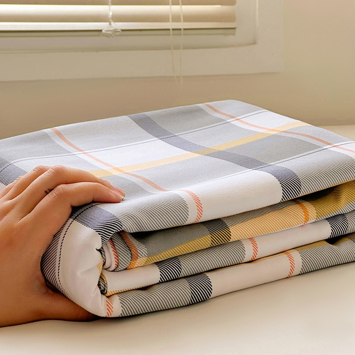 91家纺网 家纺一手货源 找家纺 家贝爱 2024新款3倍加厚水洗棉床笠床单 多维咖