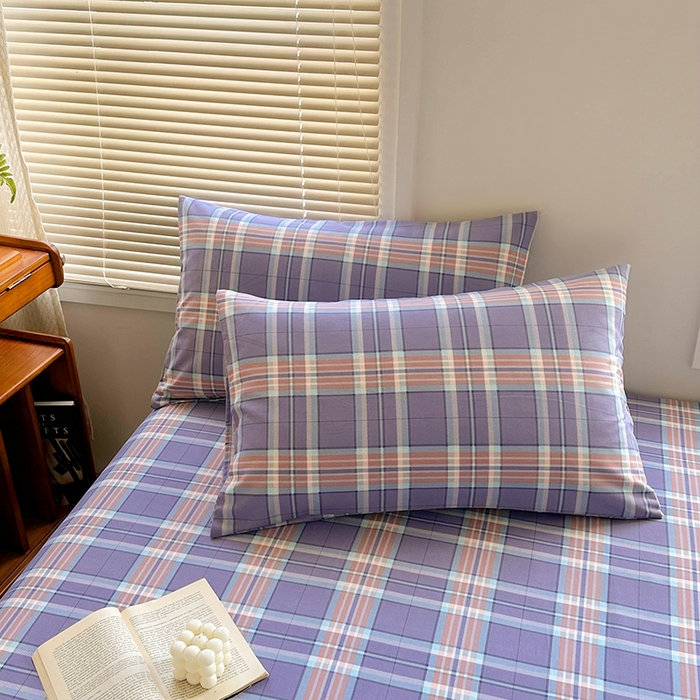 91家纺网 家纺一手货源 找家纺 家贝爱 2024新款3倍加厚水洗棉床笠床单 洛卡蓝