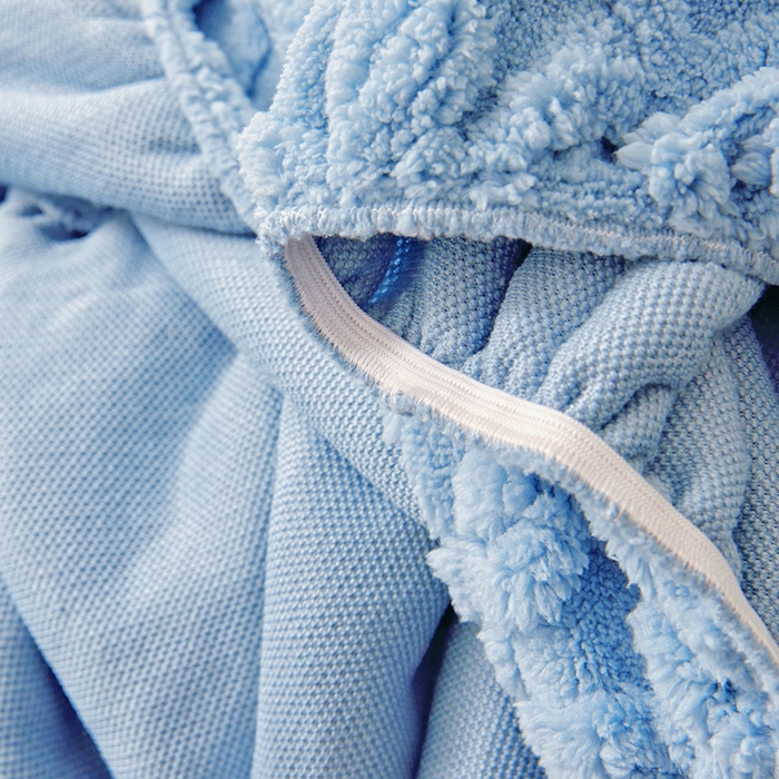 91家纺网 家纺一手货源 找家纺 启博家纺 2024新款提花绒毛毛虫沙发套 天蓝